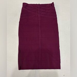Bebe Magenta Bandage Skirt